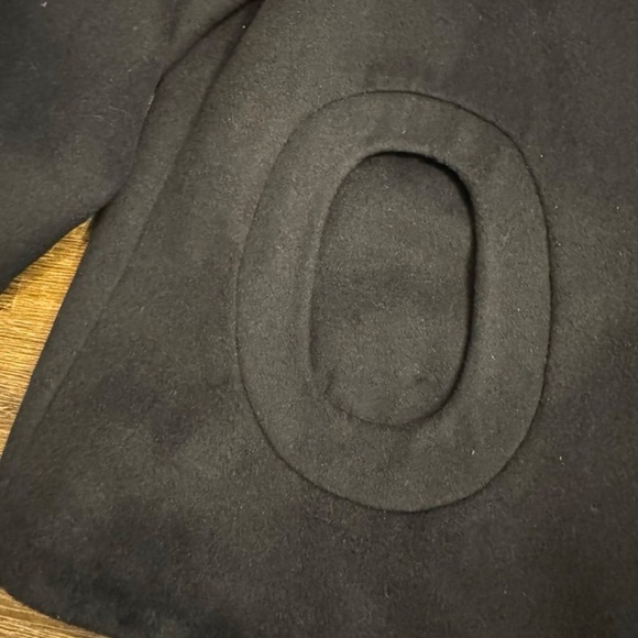 Betsey Johnson Black Wool Blend Swing Coat Jacket | Floral Rose Lining High Neck - Picture 10 of 16